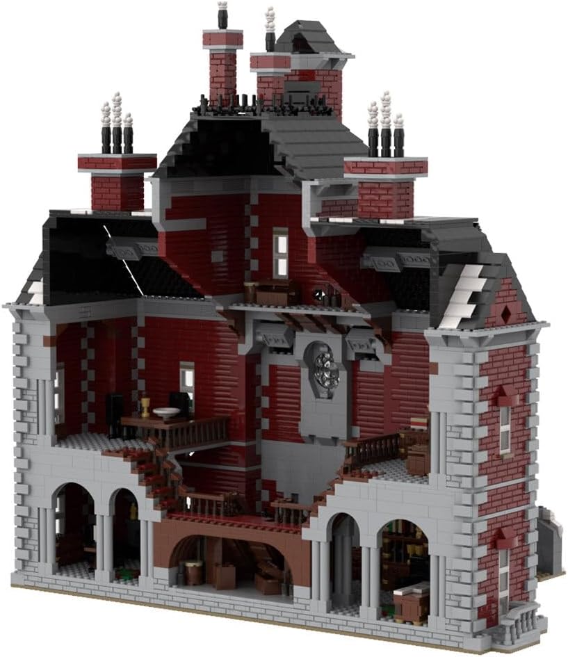 Christmas Country Church Building Kit. MOC-147549 Winter Modular Building Blocks Christmas House Building Block Building Toy (1769 Pieces)