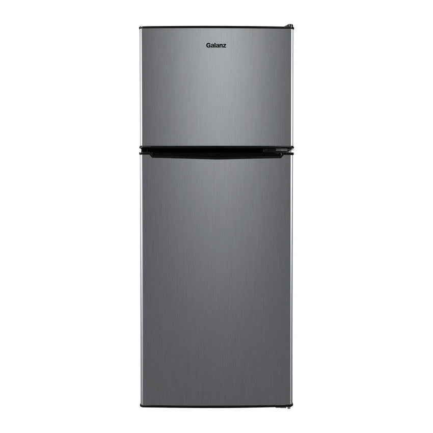 Galanz 4.6. Cu ft Two Door Mini Refrigerator with Freezer. Stainless Steel