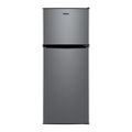Galanz 4.6. Cu ft Two Door Mini Refrigerator with Freezer. Stainless Steel