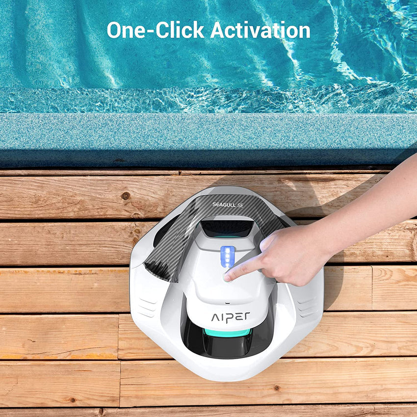 Cordless Robotic Pool Cleaner. Pool Vacuum with Dual-Drive Motors