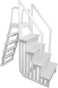 Select Anti-Slip in-Pool Steps | Gray | for Above Ground Swimming Pools | Can Mount to Decks 48 to 54 H | Safety Stairs Capacity Up to 300 lbs
