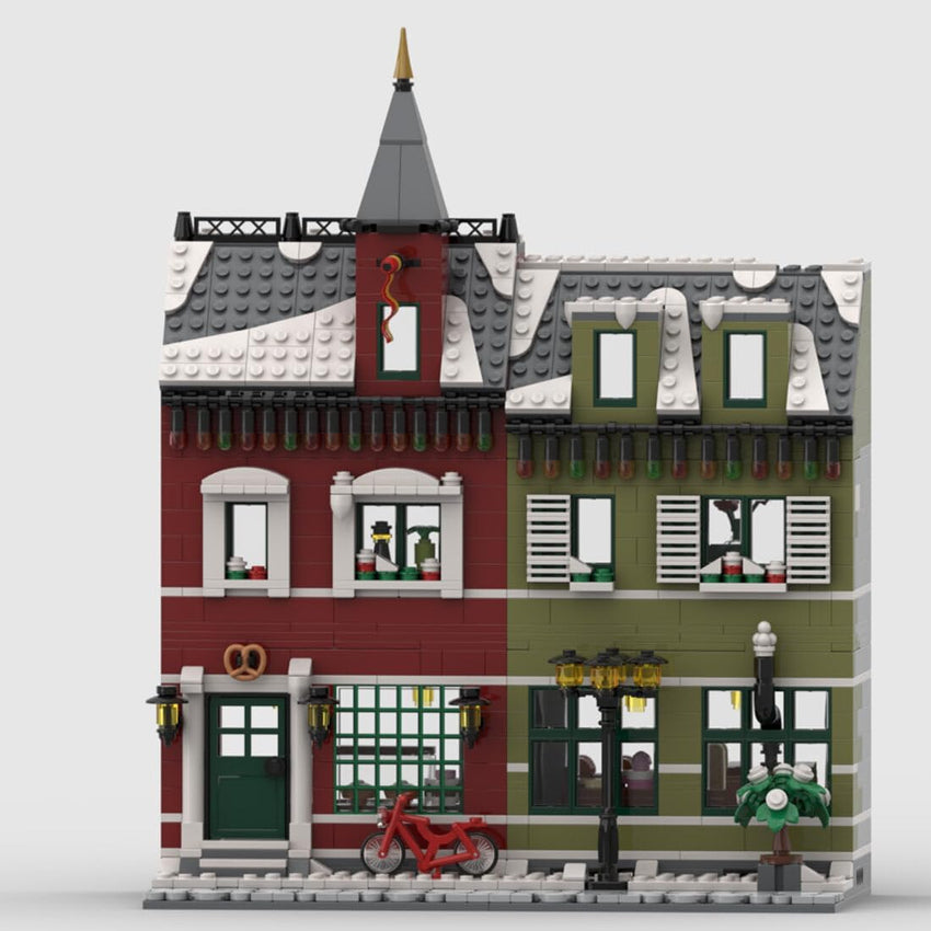 Christmas Country Church Building Kit. MOC-147549 Winter Modular Building Blocks Christmas House Building Block Building Toy (1769 Pieces)