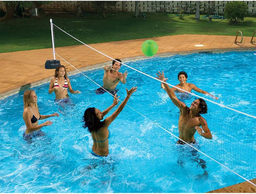 Splashback Poolside Basketball Game . Blue 34W x 38D x 45H in.