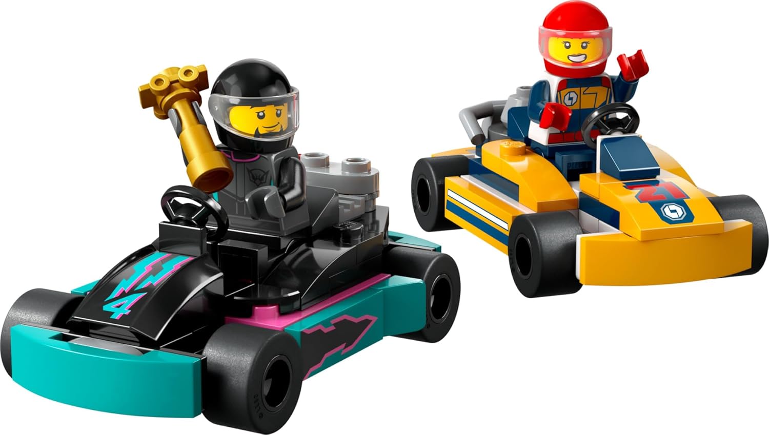 City Go-Karts and Race Drivers Toy Playset