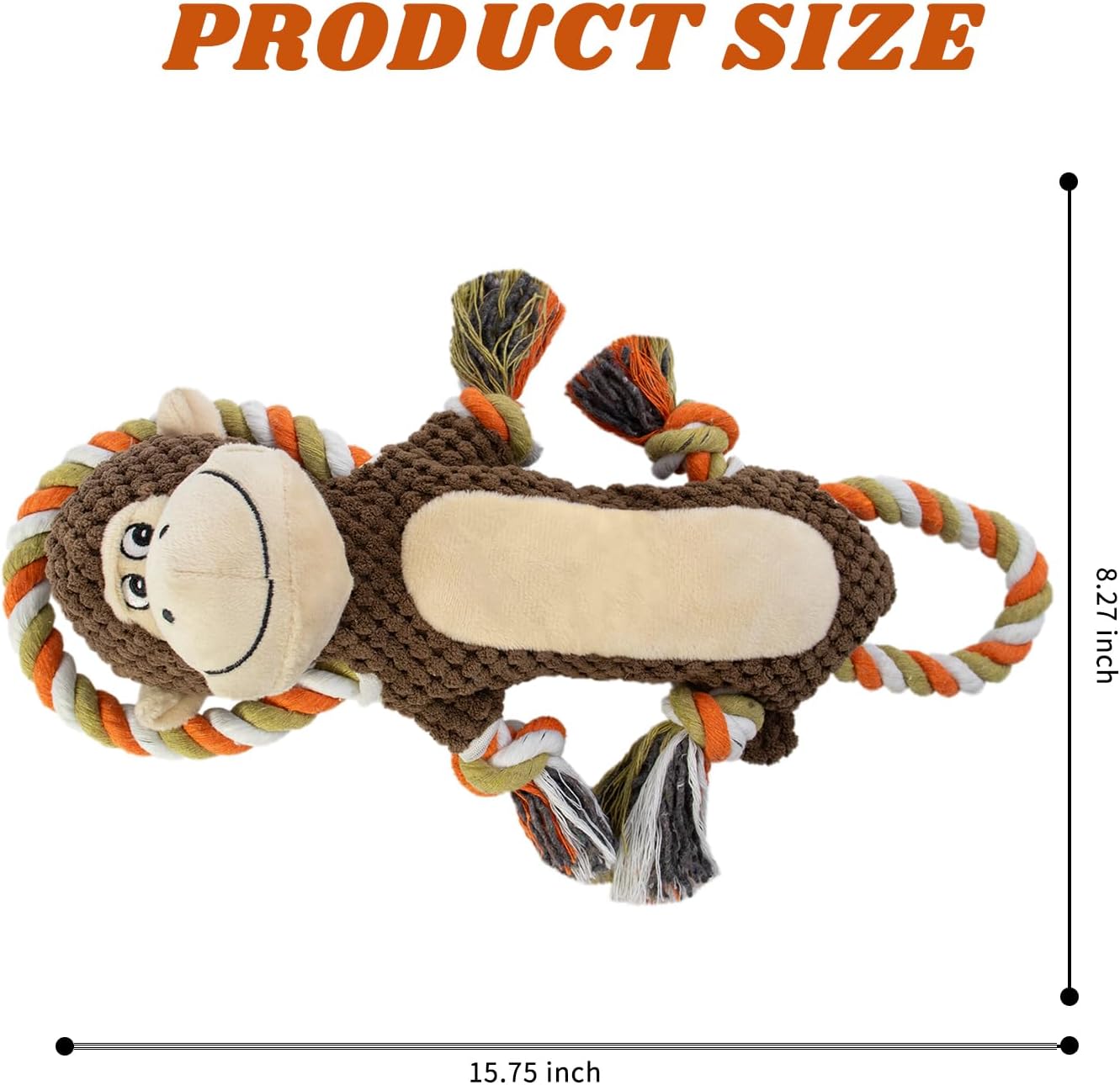 Pet Supplies : CneeeeeB Squeaky Monkey Dog Toy for Large Dogs