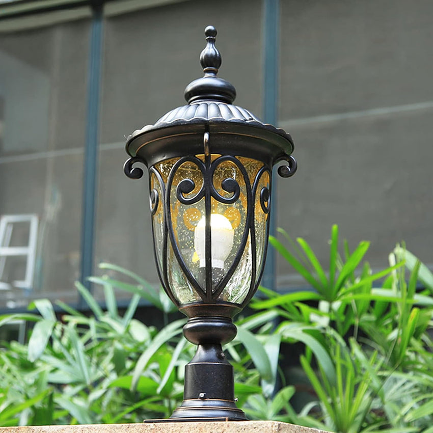 23 Large Outdoor Wall Light for Porch. 2 Pack Aluminium Exterior Wall Mount Lantern for House. Vintage Bronze Outside Wall Sconce with Clear Seeded Glass Shade for Garage