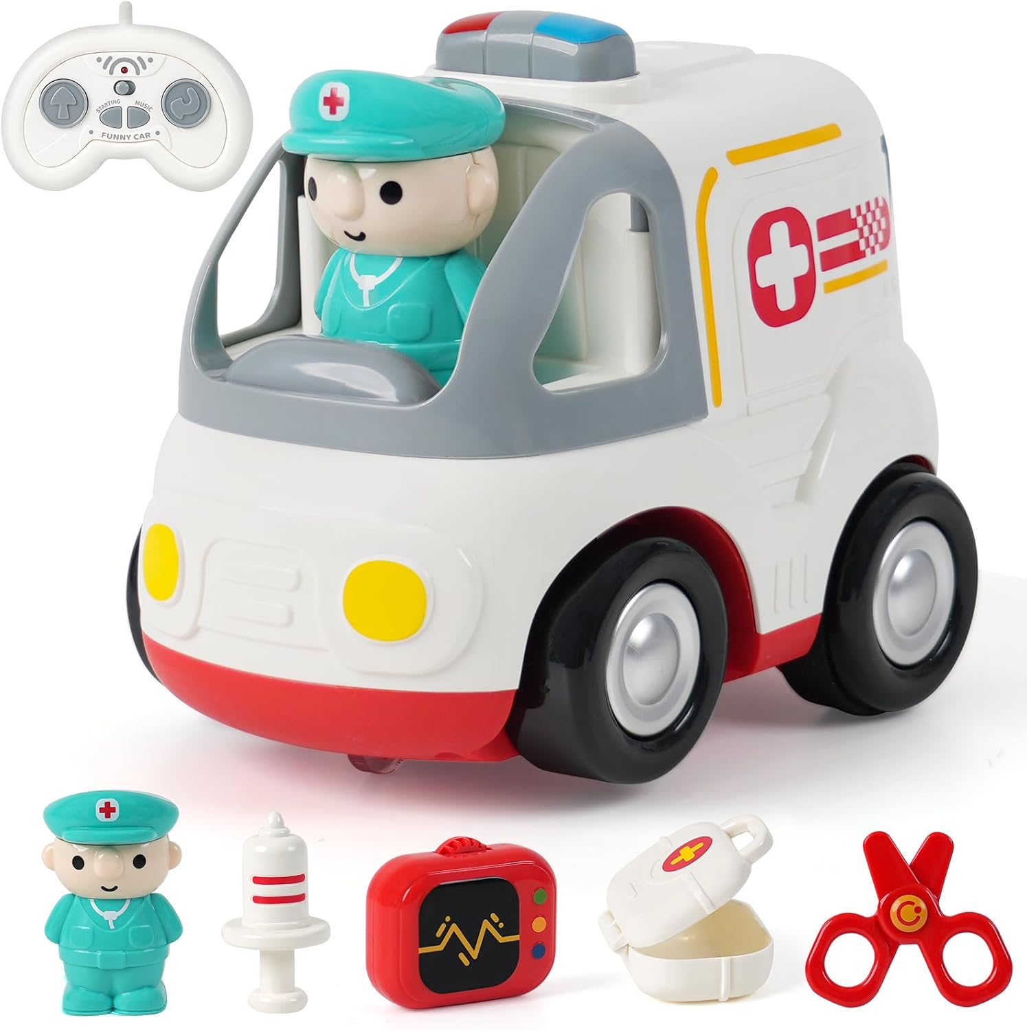 QPOU 2-Pack Remote Control Dinosaur Toy Car for Kids