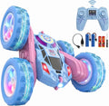 2.4GHz RC Stunt Car with LED Wheels 4WD Double Sided
