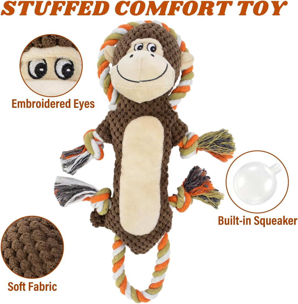Pet Supplies : CneeeeeB Squeaky Monkey Dog Toy for Large Dogs