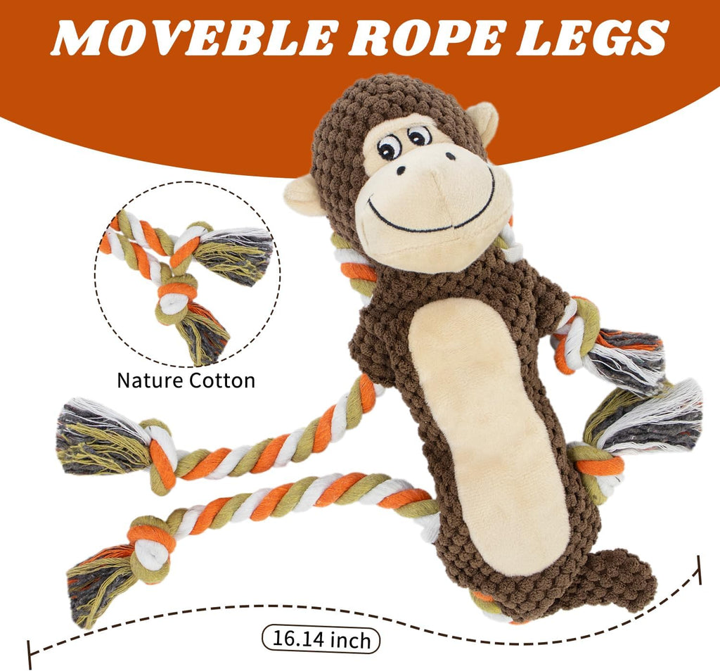 Pet Supplies : CneeeeeB Squeaky Monkey Dog Toy for Large Dogs