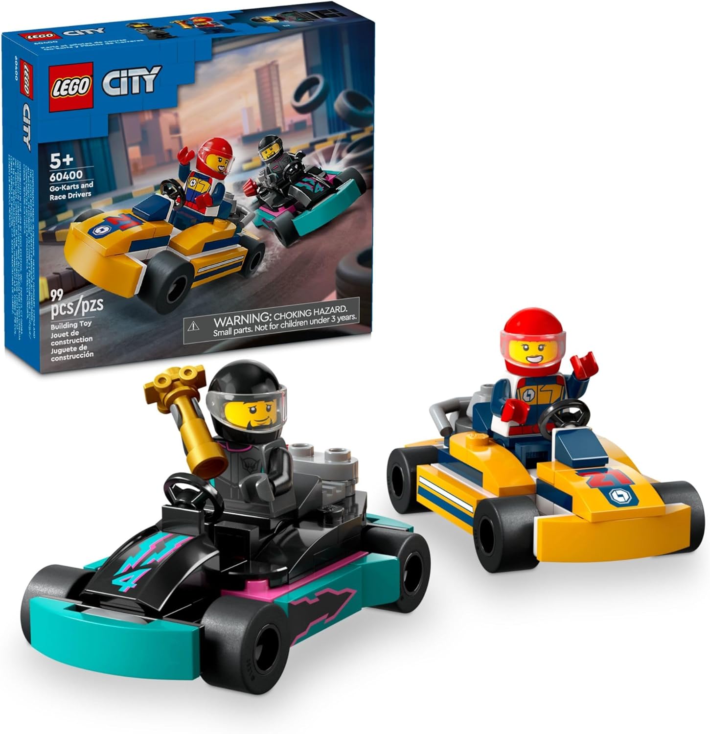 City Go-Karts and Race Drivers Toy Playset