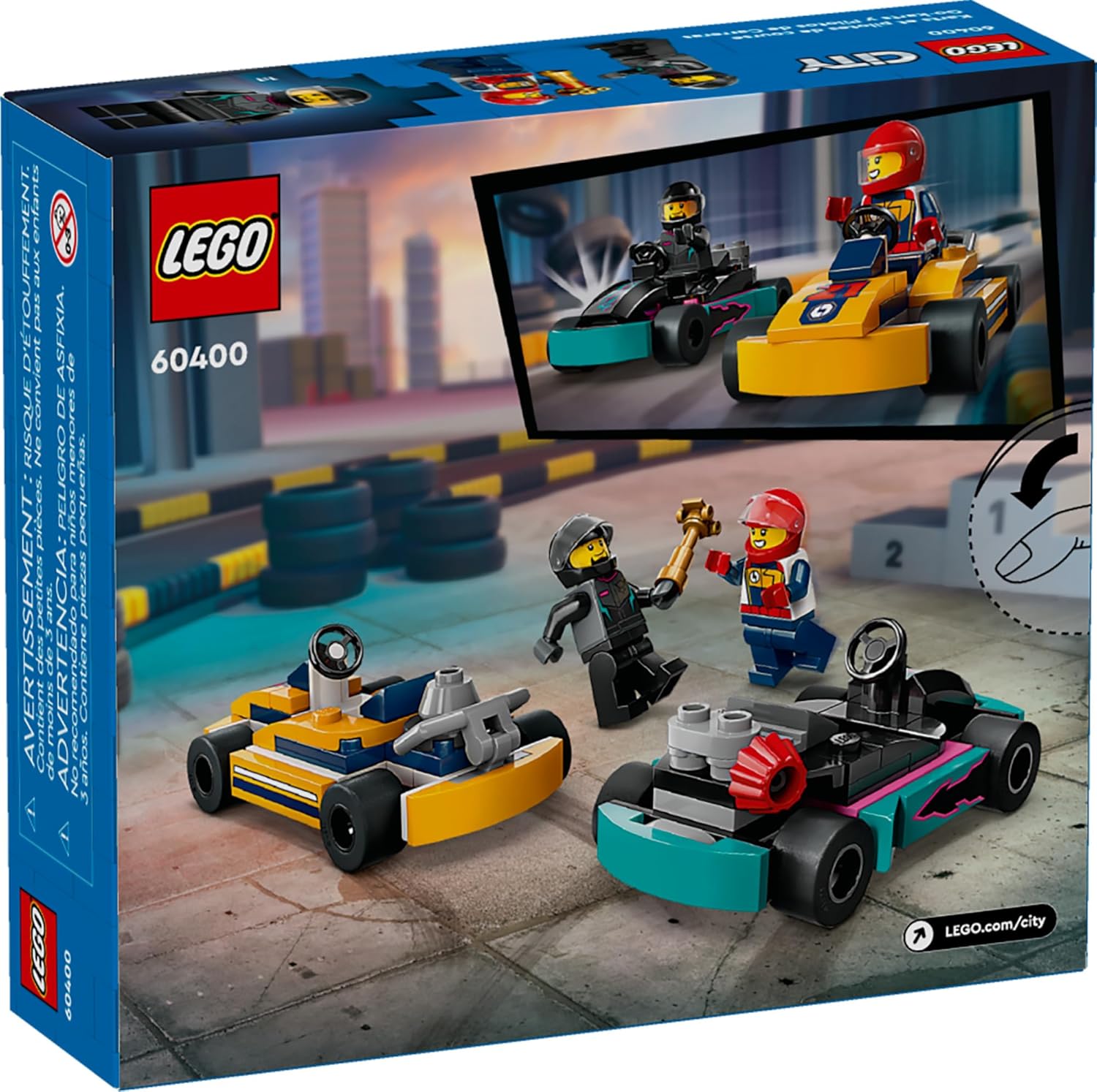 City Go-Karts and Race Drivers Toy Playset