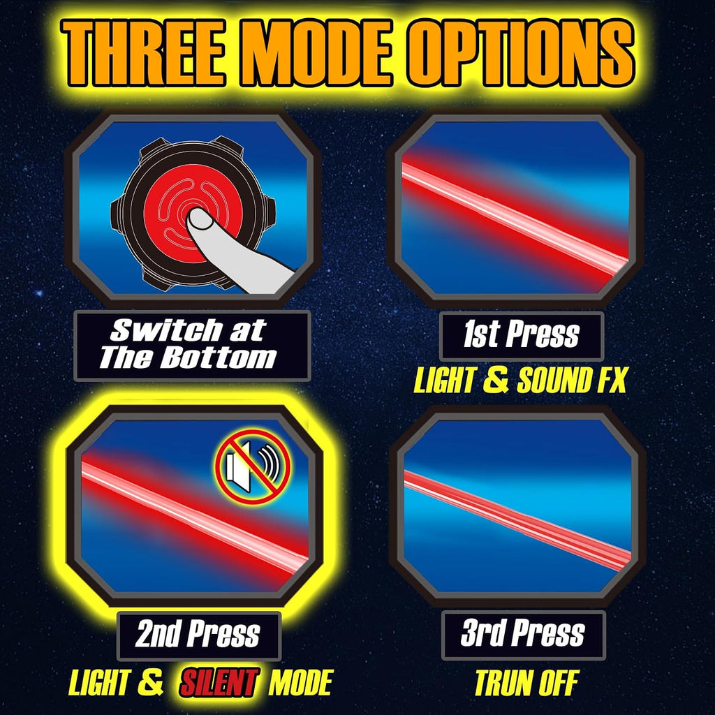 Cawiew 4 Pack Light up Sword with FX Sound (on-Off Control) and Full Retractable Handle. 4 Colors LED Glow in The Dark Toy for Kids Adult : Clothing. Shoes & Jewelry