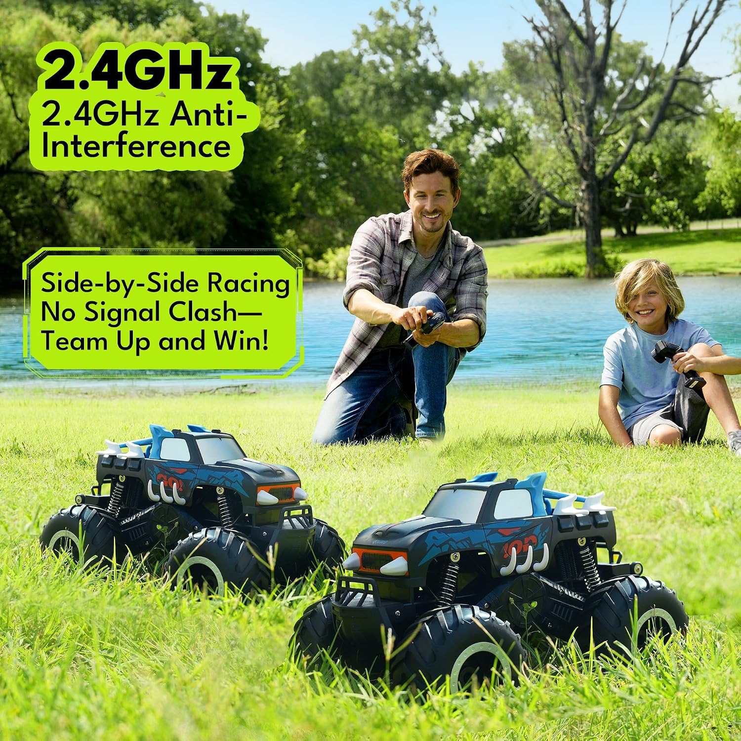 1:16 Amphibious Monster Truck All Terrain Remote Control Car Toys
