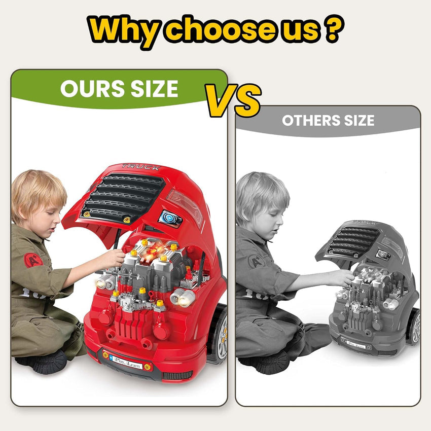 Truck engine toys. children's mechanical repair set