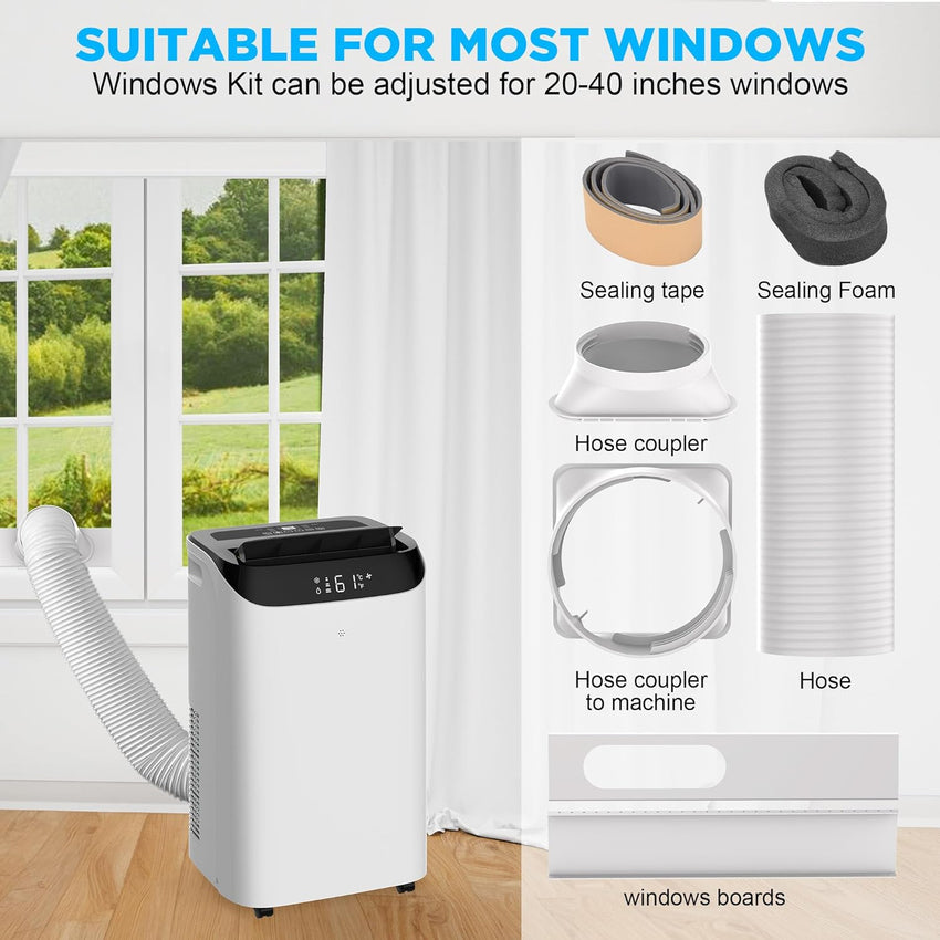 Portable Air Conditioners with Remote Control. 3-in-1 Free Standing Cooling AC Unit with Fan & Dehumidifier. Cools Room up to 700 sq.ft. Smart/Sleep Mode.3 Speed.Auto Swing.24H Timer
