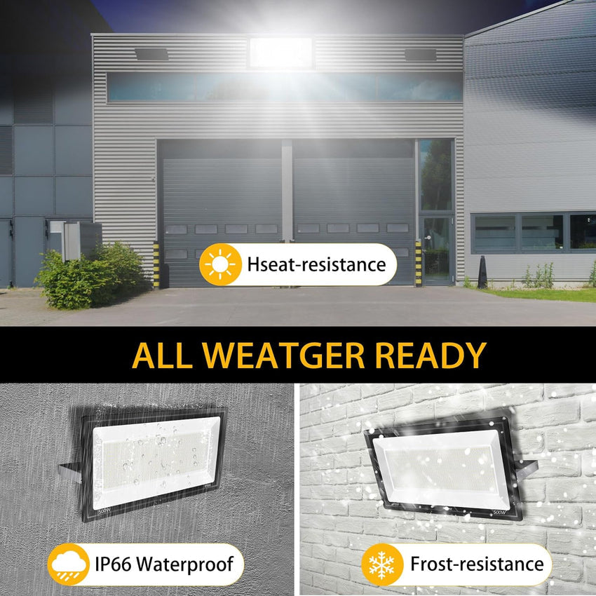 3 Pack 200W LED Flood Light.Super Bright Exterior Security Lights With Plug.IP66 Waterproof Outdoor Flood Light. 22800lm 5000K Daylight White Floodlight for Yard. Garden.Basketball Court. Arena