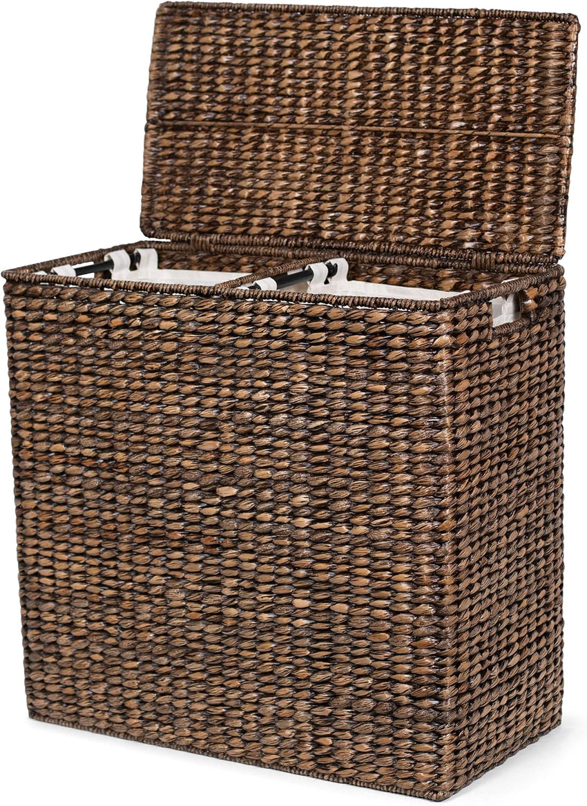 Extra large split gift basket with lining