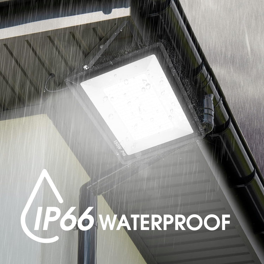 3 Pack 200W LED Flood Light.Super Bright Exterior Security Lights With Plug.IP66 Waterproof Outdoor Flood Light. 22800lm 5000K Daylight White Floodlight for Yard. Garden.Basketball Court. Arena