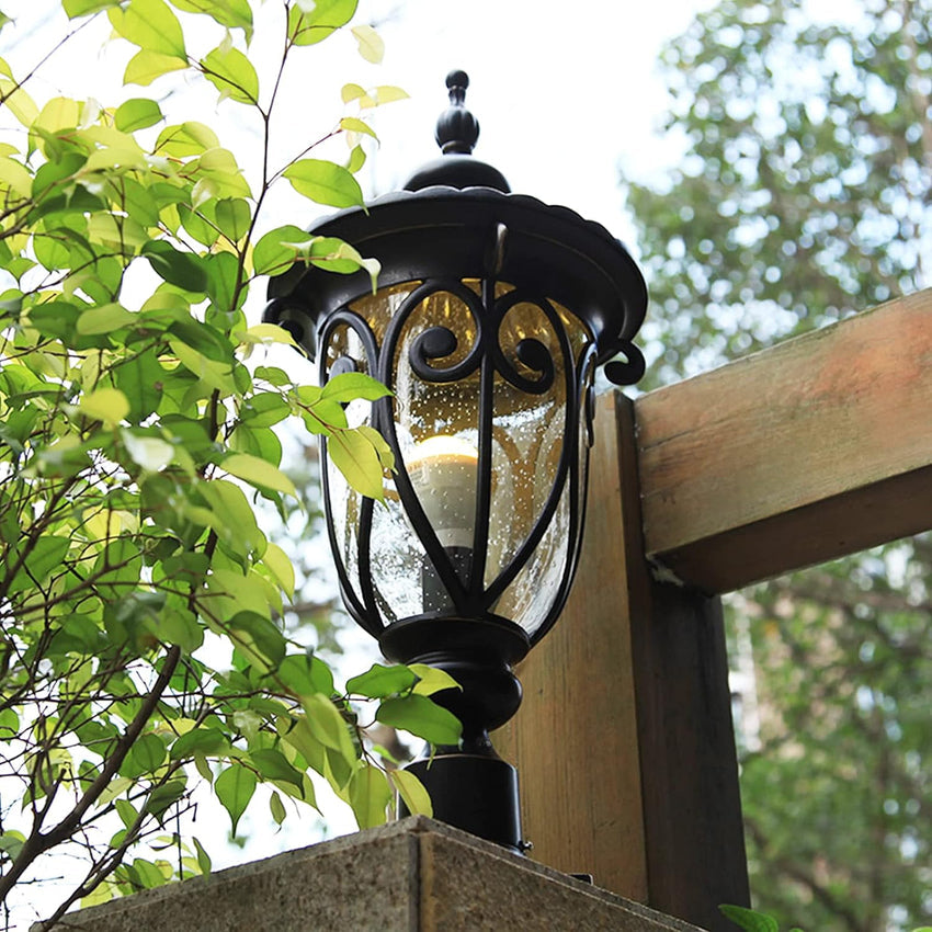 23 Large Outdoor Wall Light for Porch. 2 Pack Aluminium Exterior Wall Mount Lantern for House. Vintage Bronze Outside Wall Sconce with Clear Seeded Glass Shade for Garage