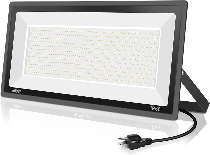 3 Pack 200W LED Flood Light.Super Bright Exterior Security Lights With Plug.IP66 Waterproof Outdoor Flood Light. 22800lm 5000K Daylight White Floodlight for Yard. Garden.Basketball Court. Arena