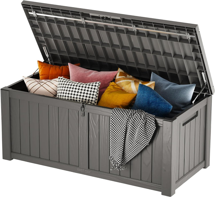 230 Gallon Deck Box. Outdoor Storage Box with Padlock