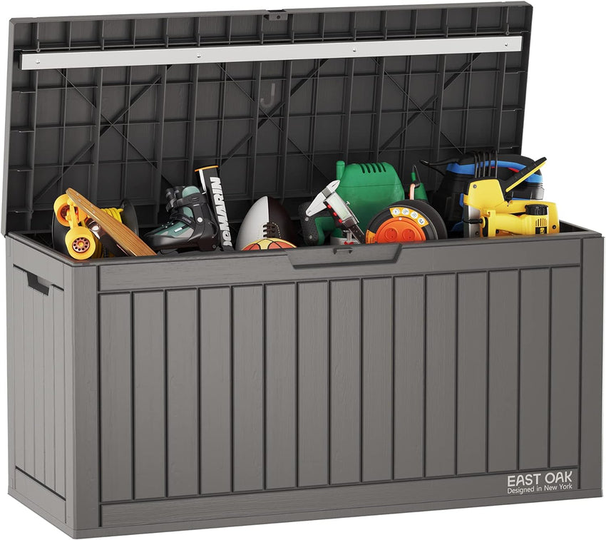 230 Gallon Deck Box. Outdoor Storage Box with Padlock
