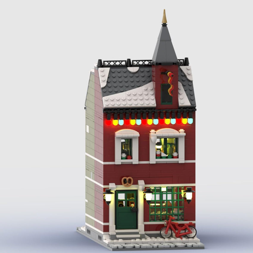 Christmas Country Church Building Kit. MOC-147549 Winter Modular Building Blocks Christmas House Building Block Building Toy (1769 Pieces)