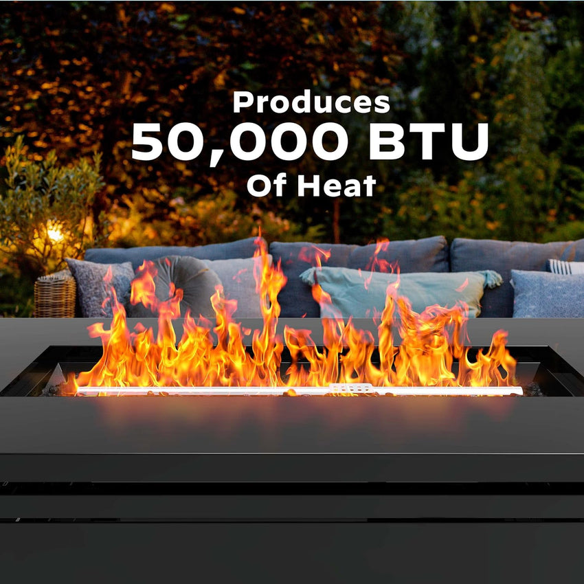 Gas Fire Pit Table. 50.000 BTU Outdoor Propane Fire Pit