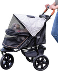 Pet Gear No-Zip AT3 Pet Stroller for Cats/Dogs. Zipperless Entry. Easy One-Hand Fold. Jogging Tires. Removable Liner. Cup Holder + Storage Basket. 1 Model. 2 Colors